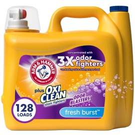 ARM & HAMMER Plus OxiClean Odor Blasters Liquid Laundry Detergent, Fresh Burst