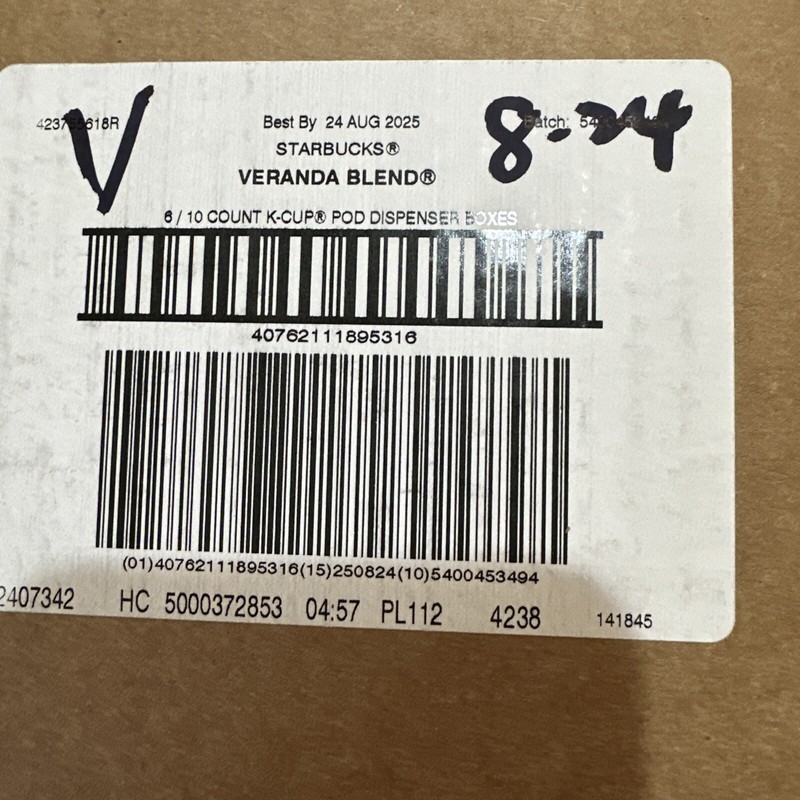 Starbucks 60 Starbucks Veranda Blend Blond Roast Coffee Keurig 10