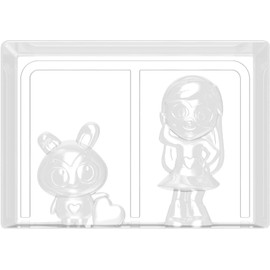 Maped Creative Plaster Figures Craft and Painting Set Plastic Friends – Including Plaster and 2 x Moulds for Casting Superhero & Mascots, White