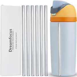 Dreamfocus Metal Straw Replacement Stainless Steel for Owala FreeSip Water Bottle 16 oz
