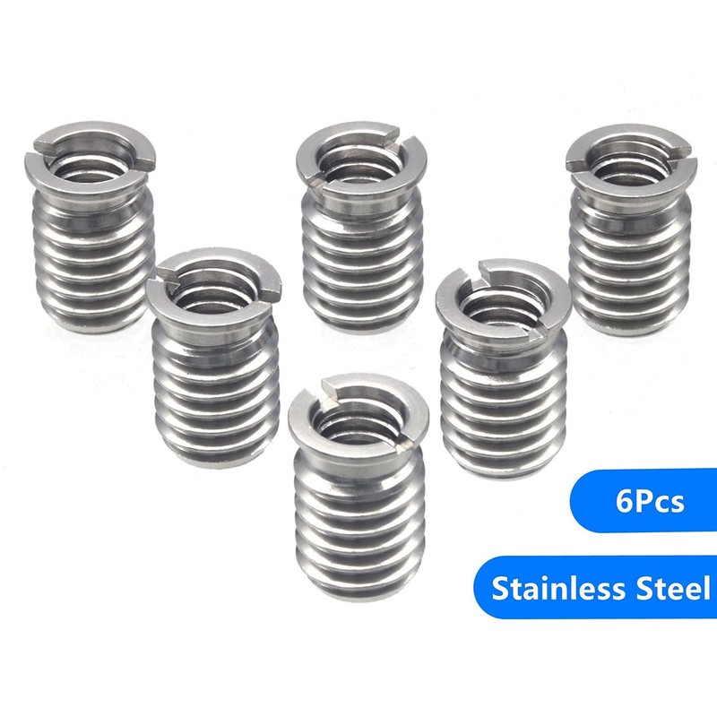HITHUT Stainless Steel 1/4"-20 Female to 3/8"-16 Male Convert Screw