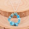 Natural Raw Blue Turquoise Crystals Pendant Necklace, Rough Gemstone, Energy