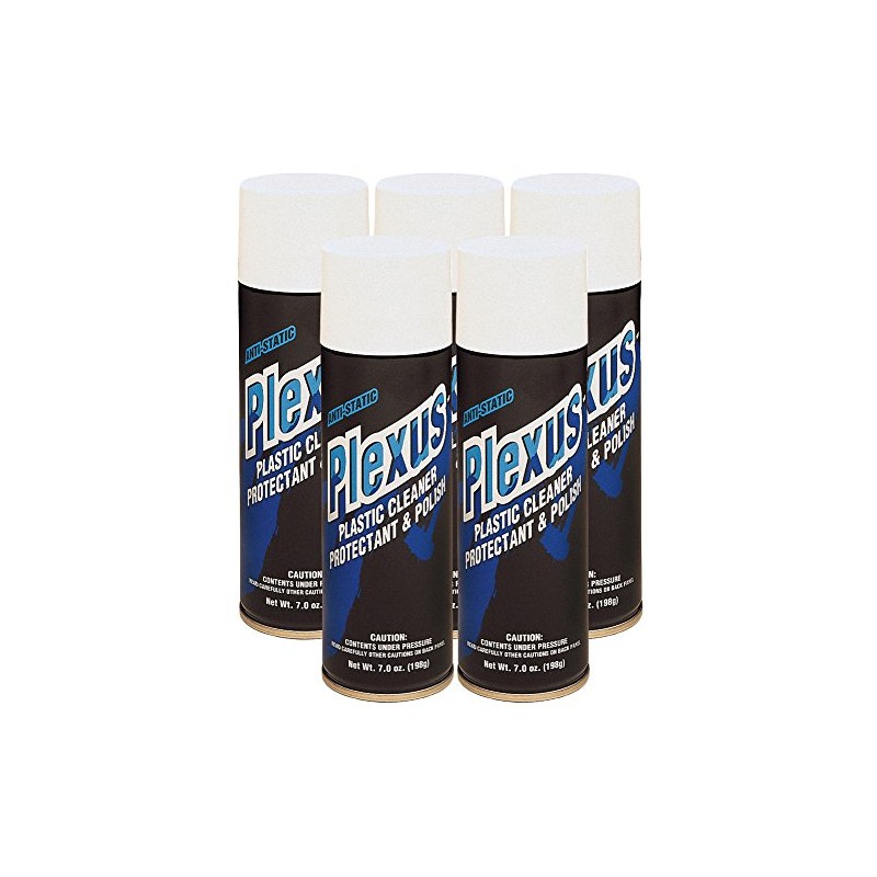 Plexus 20207-5PK Plastic Cleaner and Polish Aerosol, 7 fl. oz.,