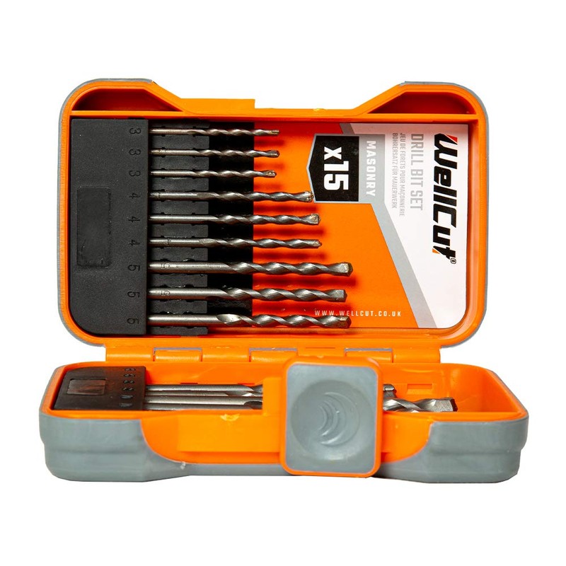 Masonry Drill Bit Set 15-Pieces 3-10mm Professional Concrete Drill Bit