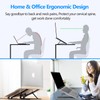 Laptop Stand, Foldable Aluminium Notebook Stand, Height-Adjustable Laptop Stand, Ventilated