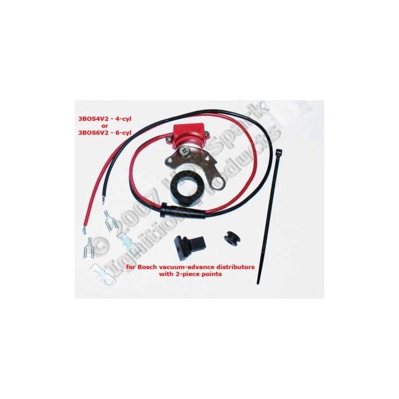HotSpark Electronic Ignition Kit for 6-Cyl Bosch w/ 2-pc, Right-Pivoting