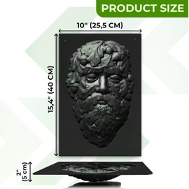 BETONEX Face Old Man Face for Tree Planter Mold for Concrete Plastic ABS 2mm - Cement Gargoyle Garden Gnome Mold for Concrete Green Man Face Plaque Wood Spirit Faces Greenman