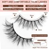 JIECAI Mink Lashes Fluff False Eyelashes Cat Eye 8D Volume