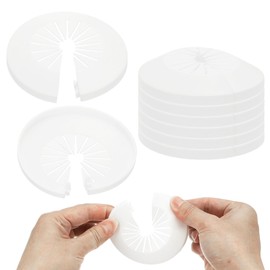 PATIKIL 46mm Plumbing Cover Plates, 9 PCS Wall Split Flange Pipe Cover Decoration Escutcheon Plate Collar Flange Water Pipe Cover Decoration PP Plastic for Wall Pipe Tube Hole, White