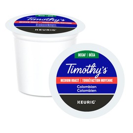 Timothy's Decaf Colombian K-Cup Pods 24 Pack