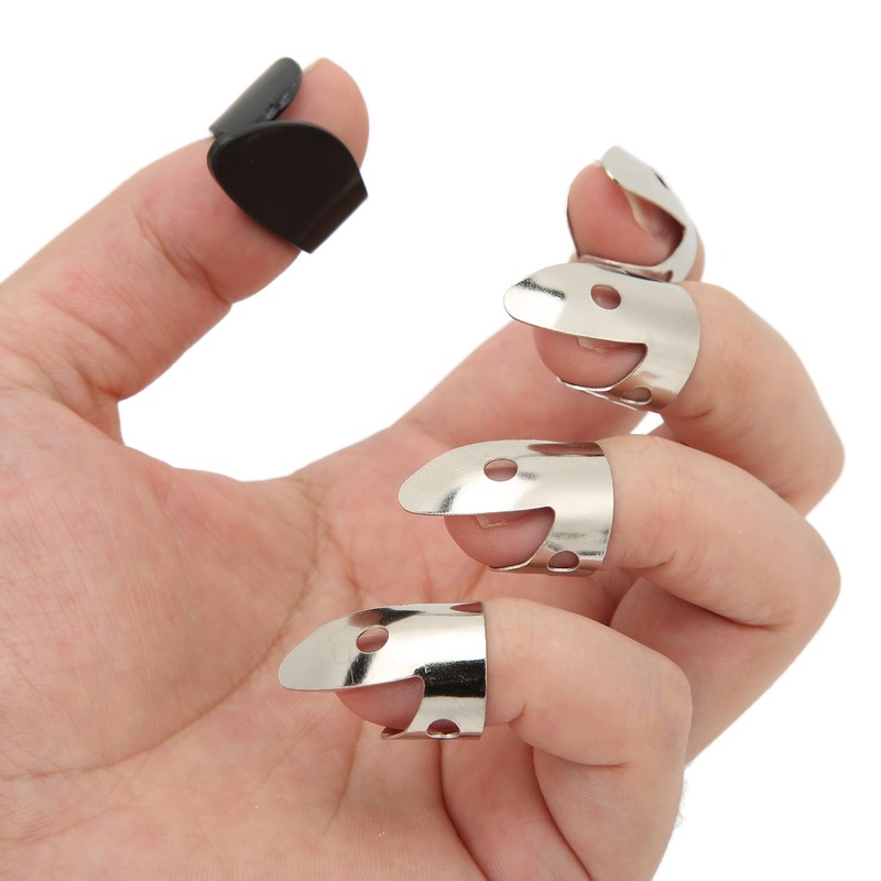 12Pcs Guitar Finger Pick Bass Thumb Protector Instrument Accessory Set