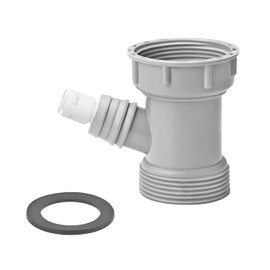 Qrity 1 Pcs Drain Pipe Hose Connector Wye, Kitchen Sink Drain Pipe Adapter with 1/4" Quick Connector, Wastewater Outlet Male Female Thread Fitting