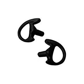 2 Left Large Black Flexible SEMI Custom Ear Mold Insert Rubber Gel EARPIECE Police Duty Gear