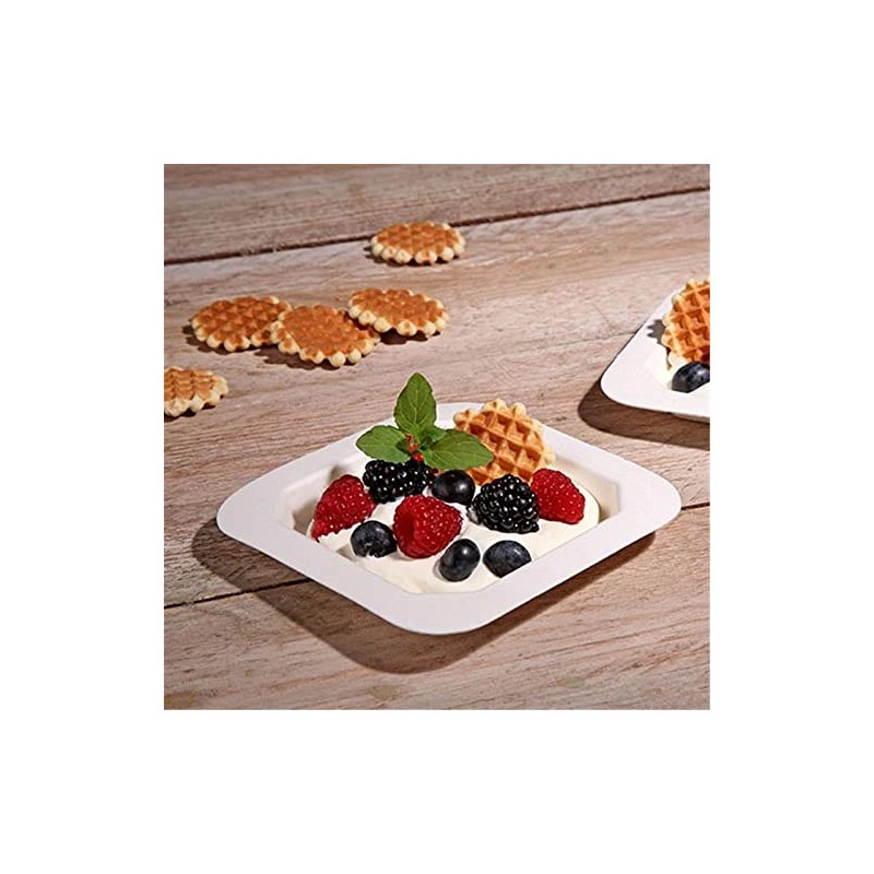 Papstar Pure Square Finger Food Plates Made from Sugar 13