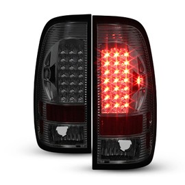 AKKON - For 97-03 Ford F150 F-150 Pickup Truck Styleside Model Smoke Smoked LED Tail Lights Brake Lamps Pair
