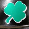 Reflective Vinyl Clover Shamrock Fire Helmet Decal Sticker 2 inch