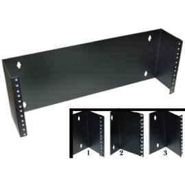 CableWholesale 4U Hinged Wall Mount Patch Panel Bracket - 19" Patch Panel Swing Rack for Shallow Network Equipment, 6 Inch Deep, Dimensions: 7 (H) x 19 (W) x 5.8 (D) inches, Black
