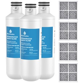 Anmumu LT1000PC ADQ747935 Water Filter Replacement for LG LT1000P/PC/PCS,LT-1000PC,LT1000PC,LFCC22426S,LRFXS2503S,LMWS27626S,LRDCS2603S and LT120F ADQ73334008 Fresh Air Filter,4 Pack