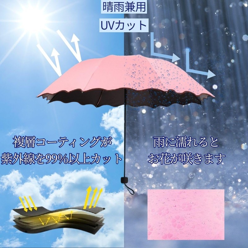 Royal Pine Folding Parasol, For Both Sunny and Rainy Weather,