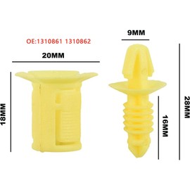 4 Pairs Front Dash Insulator Clips Compatible with Fiesta C-MAX Kuga S-MAX Focus II Mondeo IV Escape 1310861 1310862 Copilot Fuse Box Cover Clips