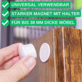 Replacement Magnetic Key for Child Lock, 2 Pack, White for Cupboard and Drawer Lock, Keys for Children Magnetic Lock, Cabinet Door Baby Safety Replacement Key, Cupboard Lock Magnet