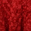 Tableclothsfactory Rosette/Rose Pattern Round Tablecloths 120" - Red