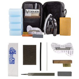 DEMON UNITED Snow Ready Ski Tuning Kit & Snowboard Tuning Kit with Iron- Includes 1.06 LBS of Wax - Good for Over 20 Ski or Snowboard Tune Ups