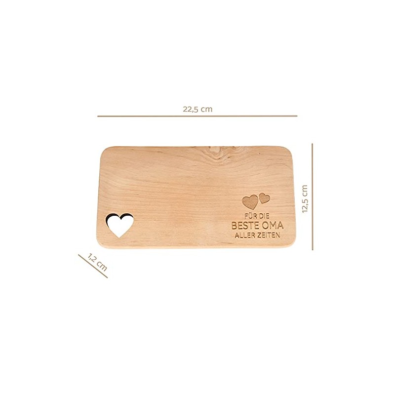 Spruchreif Set of 2 breakfast boards with engraving "Oma" and