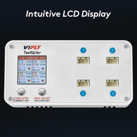 VIFLY ToothStor 4-Port 2S LiPo Balance Charger with Storage Mode
