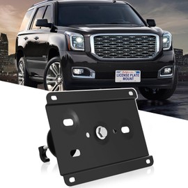 Front License Plate Bracket Compatible with GMC Yukon 2015-2023 (5th Gen) No Drill Grille License Plate Holder, Car Tag Frame, Bumper Relocator Adapter Kit
