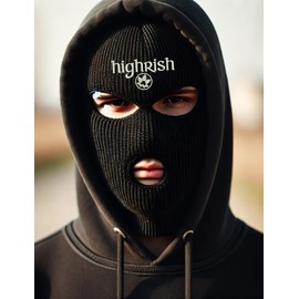 Highrish Ski Mask St Patricks Day Shamrock Balaclava (Neon Orange)