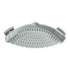 Strainer For Pasta Vegetable Noodles Pot Bowl, Adjustable Clip on Colander Pour Spout, Kitchen Gadget (Gray)