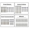 G-PLUS ATV Bolt Screw Kit Set 378 Piece Compatible with