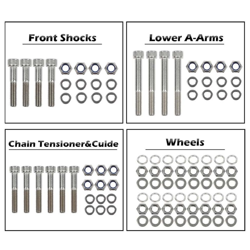 G-PLUS ATV Bolt Screw Kit Set 378 Piece Compatible with