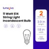 lumenivo 11W S14 Incandescent Bulbs Vintage, Clear Glass Bulb 120/130