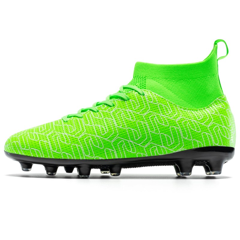 XGHRIAN - Zapatos de fútbol para niños, Verde, 3 Big