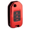 Carbon Fiber Style Folding Car Key Fob Cover Protective Case