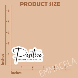 (3PCS) Positive Mind Vibes Life Black Sticker, Motivational Quotes, Inspirational Quotes Stickers,Waterproof Vinyl Decal Decor Books Laptops Tumblers Kindles 3'' x 1.8 "