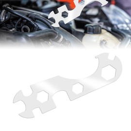 Universal Wrench Pulling Spanner, Multi-functional, 0.08 inch (2 mm) Thin Universal Bicycle Vehicle Height Adjustment Repair C Hook Spanner, 8 Holes, 0.3 inch (8 mm), 0.4 inch (10 mm), 0.57 inch (12