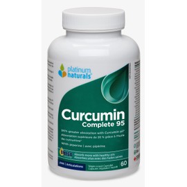 Platinum Naturals Curcumin Complete 95-60 High Absorption Vegan Liquid Capsules, 250mg Turmeric Derived Supplement - Enhanced Joint Comfort & Mobility, Potent Antioxidant for Brain & Skin Support