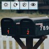 PATIKIL Reflective Mailbox Numbers, 5 Sets 4 Inch Waterproof Red