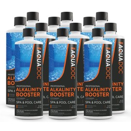 AquaDoc Total Alkalinity Increaser for Hot Tub to Keep Alkalinity Up for Spas - Alkalinity Booster Chemical for Hot Tub & Spa pH Balance - Get Fresh Water pH Balance & Bring Alkalinity Up - 12 Pack
