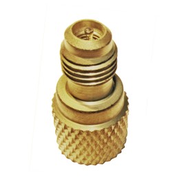 R410 Mini-Split Charging Adaptor 5/16" Female X 1/4" Male with Valve Core and Depressor. QC-410A