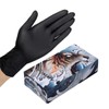 mummy Black Textured Nitrile Gloves 4 Mil,Disposable Latex-Free Gloves Powder-free