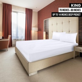 Utopia Bedding King Fitted Sheet - Bottom Sheet - Deep Pocket - Comfy Microfiber - Easy Care -1 Fitted Sheet Only (White)