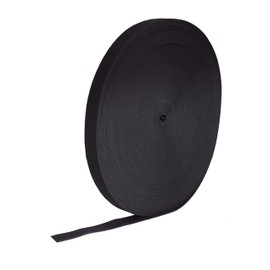 Mandala Crafts Black Elastic Band for Sewing - Wide 1/4 Inch Elastic Bands Spool for Pants Elastic Waistband Sewing - 153 YD Stretchy Flat Fabric Strap Knit Elastic Band for Wig