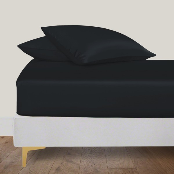 LINENWALAS Organic Vegan Bamboo Silk Fitted Sheet 120 x 200