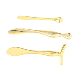TOVINANNA 3pcs Eye Cream Spoon Durable Eye Cream Applicator for Skincare Golden Massaging Rods Enhances Micro Circulation for Daily Use