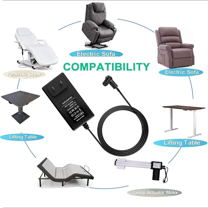 Electric Recliner Power Supply, Suitable for Lifting Chairs, Recliner Sofas,