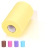 Tanstic 1Pc Light Yellow Tulle Fabric Roll, 6 Inch x